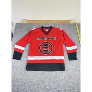 Logic Hockey Jersey Mens Red Everybody Tour Hip Hop Rap Oversized Small